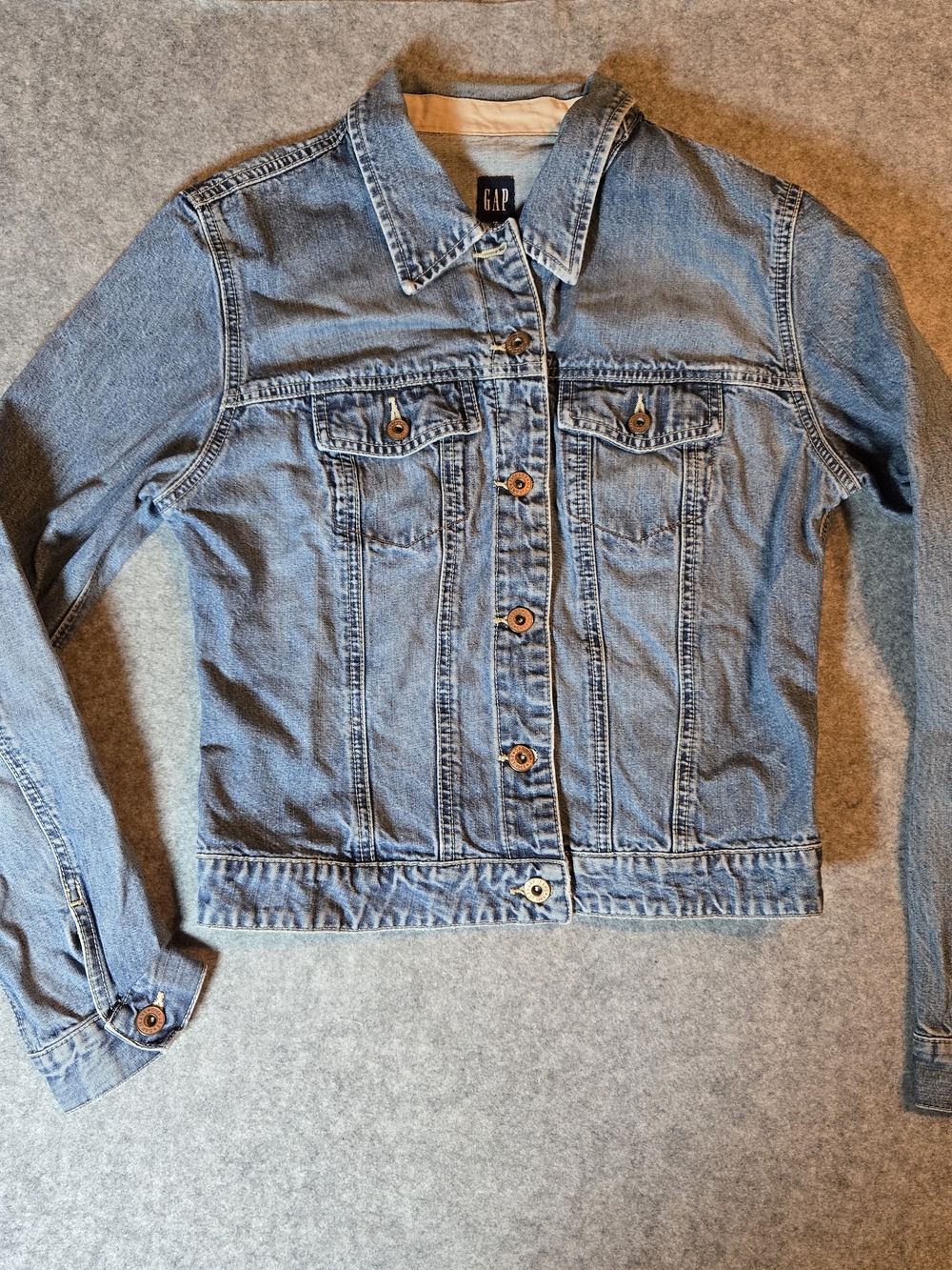 GAP Light Blue Denim Trucker Jacket - Classic Jean Coat